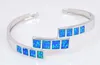 Hurtownie Moda detaliczna Fine Blue Fire Opal Bangles 925 Posrebrzana biżuteria dla kobiet BNT1522004