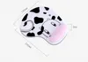 Vaca bonito dos desenhos animados Esquilo Mouse Pad Com Tecido Silicone descanso de pulso criativo de pulso Protector Skidproof mouse pad para o jogo Trabalho