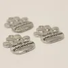 15pcs--23x19mm Antique silver tone You left paw prints on my heart Memorial Paw Print Charms pendant193G