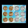 2017 Heißer Verkauf !!! 12 Pot Nail Art Glitter Gold Silber Folien-Spitze-Dekoration Paillette Flake Chip