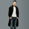 Trenchs de tranchées pour hommes Vente en gros - Manteau en lin pour hommes Long châle Cardigan de haute qualité Street Punk Lâche Mode Casual Vêtements d'extérieur A68