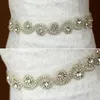 Bling Bling Crystals Nupcial Cinturones 2017 de Lujo Rhinestones Fajas de La Boda Organza de la Cinta de Satén Hermoso Novia Headpieces Handband