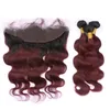 Wefts 4pcs лот 1b/99j Винный красный двухтон