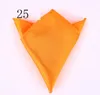 Näsdukar Mens satin 35 Solid Färg 22 * ​​22 cm Handkerchief Bröllopsfest Hanky ​​Pocket Square för fars dag Business Tie Present