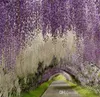 Romantyczne sztuczne kwiaty symulacja wisteria winorośli dekoracje ślubne długie krótkie jedwabne rośliny bukiet pokój biuro ogrodowy A5613789