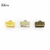 Boyute 200 stks 7 maten lintkoord eindklemmen cap crimps kralen clips, gesp, bevestigingsmiddelen, sluiting diy sieraden bevindingen componenten