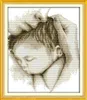 Verktyg omfamnar Baby Mother's Love, Gracious Style Cross Stitch Needwork Set Brodery Kits målningar räknade tryckta på duk DMC 1