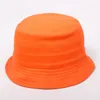 Gorro de cor sólida bonés chapéu ao ar livre crianças grade balde chapéu casual flor sol impresso bacia lona topee crianças pescador bebê caps7901808