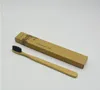 Nieuwe gepersonaliseerde milieuvriendelijke houten tandenborstel bamboe tandenborstel zachte bamboe fiber houten handvat lage koolstof-milieuvriendelijk voor volwassenen