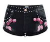 Hochwertige klassische Damen-Jeansshorts mit Stickerei, Quaste, lockere Shorts, Cowboy-Punk-Stil, Curling-Hotpants, Schwarz, Größe 32–40