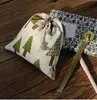 Bolsa de regalo de regalo de lino de árbol verde 8x10cm 9x12cm 10x15cm 13x17cm Party Candy Sack Joyería de maquillaje de yute Punga de embalaje 6116762