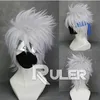 100% Marka Yeni Yüksek Kalite Moda Resim Tam Dantel Peruk Kısa Cosplay V Ev Kaito Kardeş Blue Alice Wig W01