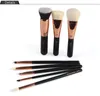 Maange Professional 8pcs typer av sminkborstar Rose Gold Pipe Brush Set Portable Kabuki Make Up Tools