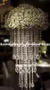 Tall acrylic plastics bead wedding pillar flower stand,vase centerpieces for aisle decoration