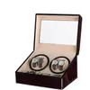 Glanzende houten fluwelen automatische horloge horloge winder box horloges horloge windersverzending uhrenbeweger remontoir Montre automatique shop roteren