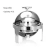 Free shipping Hot Sale Stainless Steel Flip Round Buffet Chafing Dish With Window