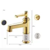 European Retro Rose Gold Bronze Ceramic Basin Faucet Singe Handle Kitchen Deck Mounted Water Mixer Tap Bathroom Sink Faucet2864149