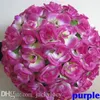 Mooie kussende bal Pomander bloemen bal met bladeren 12 "dia voor bruiloft kleuterschool decortion levert gratis verzending