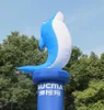 Dauphin gonflable de publicité de 5 mètres de H se tenant sur un pilier pour l'ouverture et la promotion de magasin de musée marin