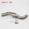 Voor Benelli Motorfiets Muffler Uitlaatpijp Roestvrijstalen Slip-on Uitlaat Mid Pijp voor Benelli BN 600 BN600 Motor