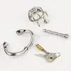 Sex Toys For Men 42 mm length Stainless Steel Super Small Male Chastity Device With Urethral Sounds Catheter 1.65" Short Cock Cage