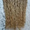 Curly Loop Micro Ring Hair 1g/s 300g/Packung 100 % Echthaar Curly Micro Bead Links Remy Haarverlängerungen Mix Farben