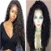 Free part Pre Plucked loose curly wig natural black long kiny curly synthetic Lace Front Wigs With Baby Hair For black Women