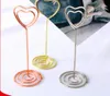 Creative Heart Shape Place Card Holders Wedding Party Favor Table Decoration Number Holder Metal Love Photo Seat Clips lin3052