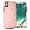 Iphone XS MAX XR 8 7 6S PLUS SAMSUNG S8 S9 S10E PLUS NOTE 9用の透明クリアソフトTPU + D30ダイヤモンドパターン電話ケース