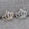 Wholesale New Christmas Pins Fashion Crystal Crown Pins small collar men 's suit Brooches Jewelry free shipping