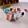 6 pc cerâmica bonito gato gordo decoração de casa sala de artesanato decoração estatueta de porcelana sorte gato presentes para meninas menino ornamento da sala de crianças