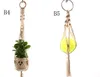 Plant hanger natuurlijke katoenen touw haak mand bloem pot netto houder container mand opknoping bloem potten decoratieve multi-ontwerp