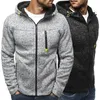 Moda homens inverno slim hoodie quente moletom moletom zíper para cima casaco jaqueta outwear tops xrq88