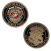 Frete grátis 10 pçs / lote, Estados Unidos Marine Corps Comemorativo Desafio Coin Collectible em Cápsula