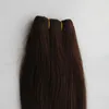 #2 Capelli umani lisci brasiliani Tessitura dei capelli 1 pezzo 100% no remy Trama di capelli umani spessi fasci 8"- 26"