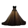 2018 new sexy lindo querida preto tule de renda de ouro espartilho vestido de baile quinceanera vestidos sweet 16 prom party prom vestido