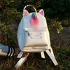 Horn Unicorn Backpack Grafea Day Pack Nice Girl School Bag Pu 가죽 팩 사행 품질 품질 배낭 스포츠 학교 가방 야외 데이 팩 3565