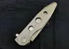 Top quality 3 Eyes Flipper Folding Knife 9Cr18 Satin Blade CNC Steel Handle EDC Pocket Knives Outdoor Gear