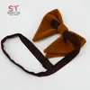 2017 nieuwe collecties grote strikje banden voor vrouwen mannen micro suede bowtie solide corduroy vlinder zachte lithe gravata bruiloft stropdas