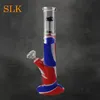 Stright Tube Percolator Siliconen Bongs Hookah Nieuw ontwerp 14 inch lang rubberen waterpijp Heady Glass Dab Rigs Siliclab