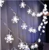 Guirlande de flocons de neige LED de 10m, pleine d'étoiles, lumières de décoration de salle, prise néon de noël, petites lumières