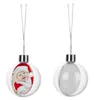 Sublimation ornements de noël grand rond 8.5cm forme de boule personnalisé consommables personnalisés fournitures coeur transfert matériel d'impression cadeaux