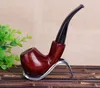 Mahogany smooth curved handle, filter core, red sandalwood pipe, pipe smoking fittings