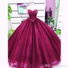 Violet Royla Bleu Robe De Bal Scintillante Robe De Quinceanera Plus La Taille Chérie Douce 16 Robes De Tenue De Cérémonie Soirée De Bal D'anniversaire Pageant Robes Sur Mesure