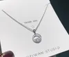 Kristallklare Quellwasser-Edelstein-Mode-Halskette für Frauen Kpop 925 Silber Halskette Kette Anti-Allergie-Schmuck