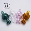 Bouchon de verre à bulles en verre fumé de couleur assortie OD 20mm Dome Fit Quartz Banger Nails avec 21.5mm Bowl Dab Rigs Bongs