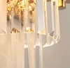 Luksusowy złoty lampa ścienna Nowoczesne kryształowe kaszony AC110V 240 V Kristall-Wandleuchte salon sypialnia LED Lights LLFA