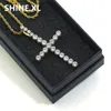 Neue Ankh Schlüssel Anhänger Halskette Hip Hop Iced Out Alle Zirkon Gold Farbe Kreuz Ketten für Männer Women216N