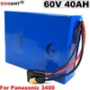 60V 40AH Electric Bicycle Lithium Battery pack 16S 60V electric Scooter Battery pack For Bafang BBSHD 3000W Motor Free Shipping