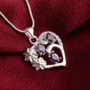 Silver Jewelry Pendant Fine atural amethyst silver-plated zircon pendant 925 jewelry silver plated Necklace Fashion gift necklace Top Qualit